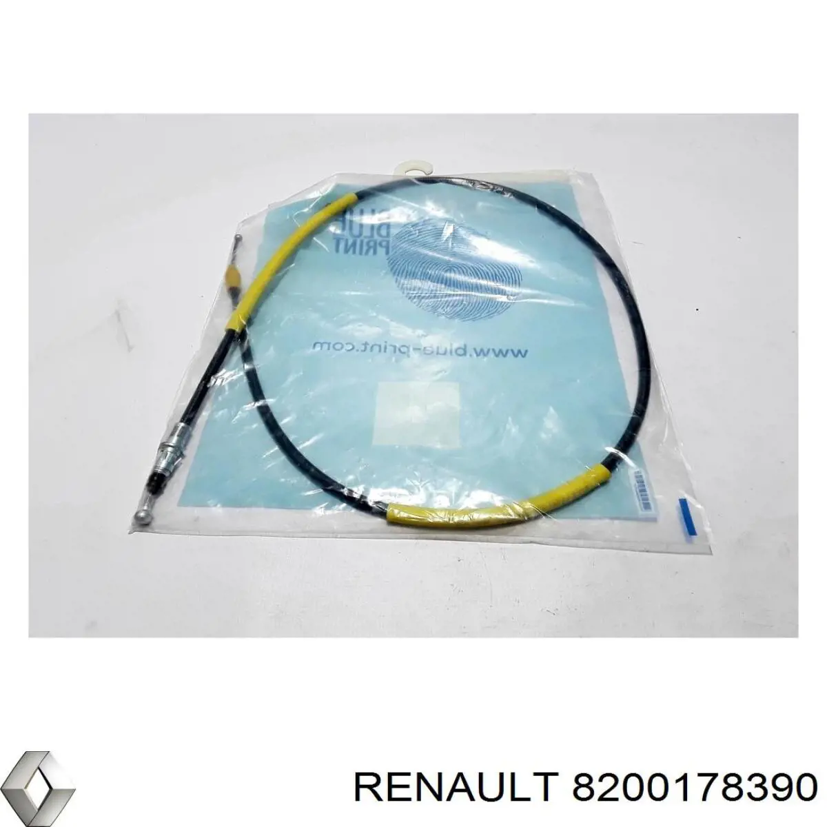 Cable de freno de mano trasero derecho 8200178390 Renault (RVI)