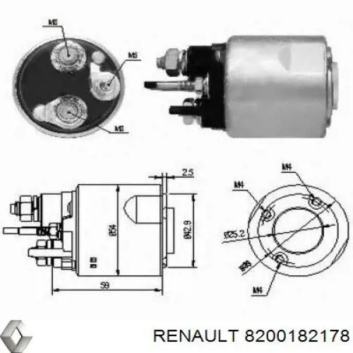 8200182178 Renault (RVI) motor de arranco