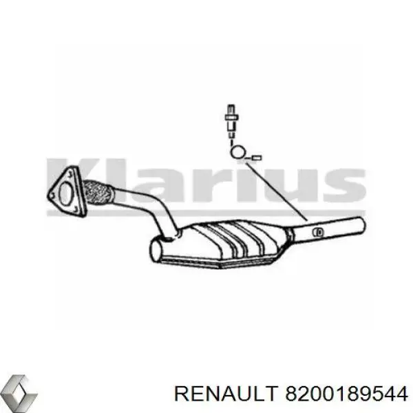 Приёмная труба 8200189544 Renault (RVI)