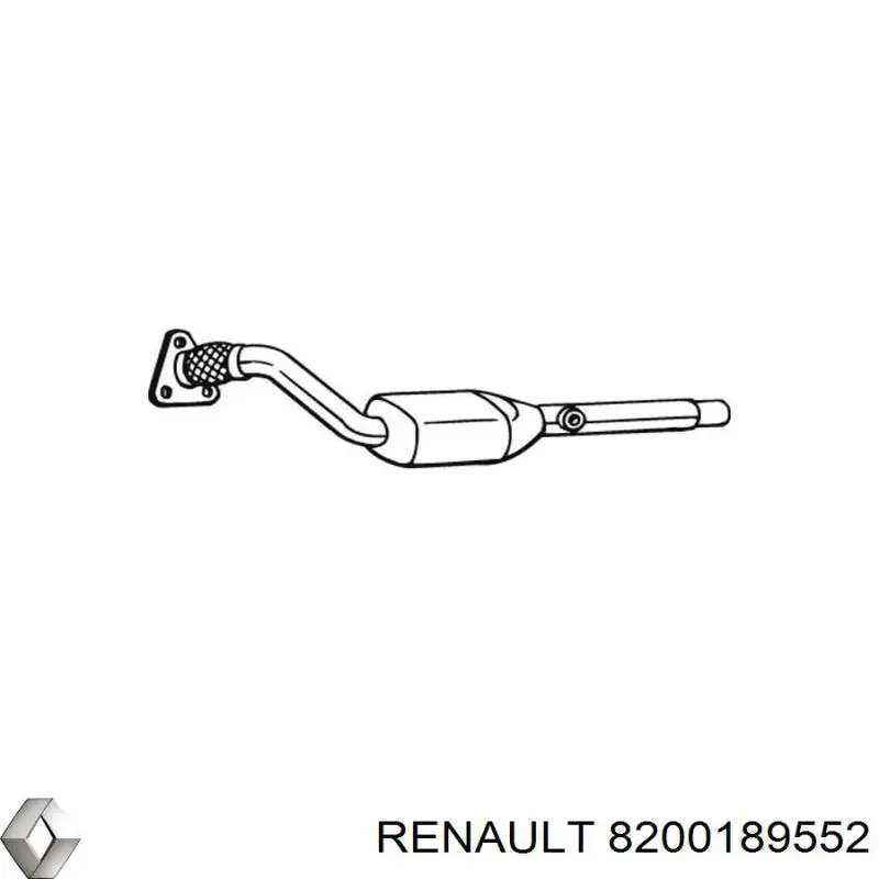 8200189552 Renault (RVI) труба приемная (штаны глушителя передняя)