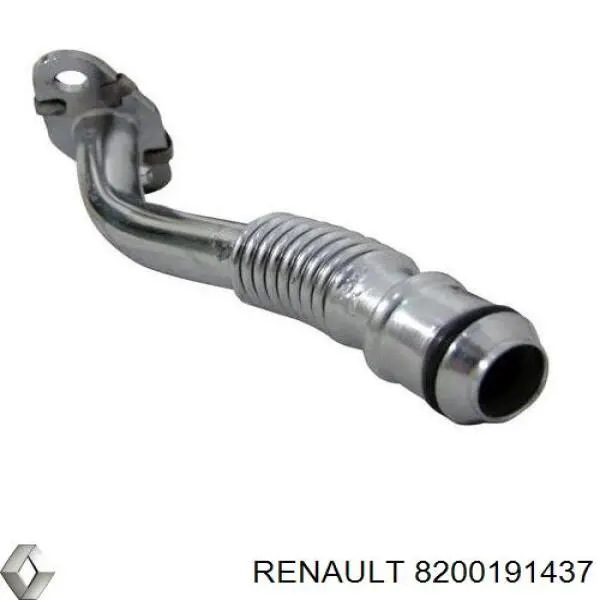 Купить 8200191437 Renault (RVI) Шланг (патрубок) жидкостного охлаждения турбины, обратка