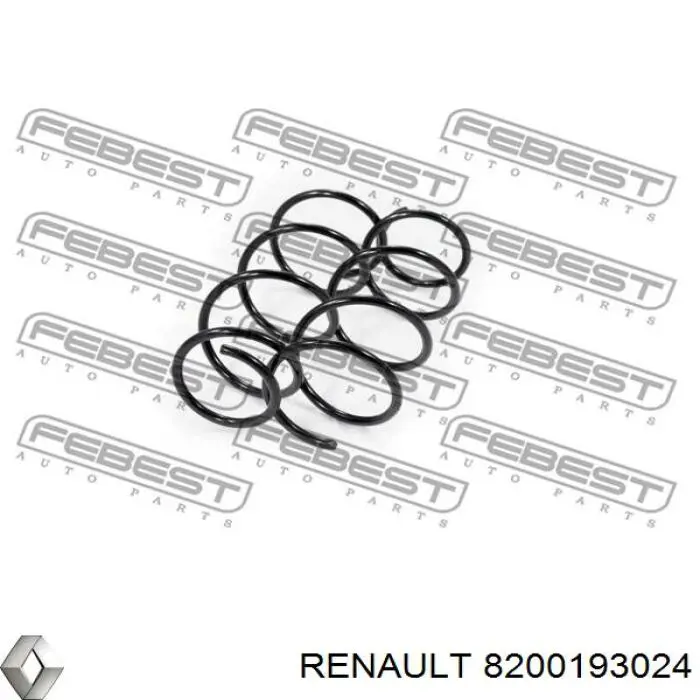 Передняя пружина 8200193024 Renault (RVI)