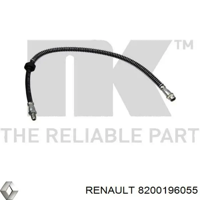 Шланг тормозной передний 8200196055 Renault (RVI)