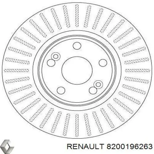 Передние тормозные диски 8200196263 Renault (RVI)