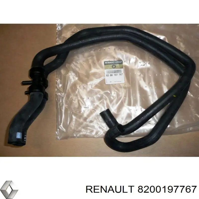8200197767 Renault (RVI) шланг радиатора отопителя (печки, сдвоенный)