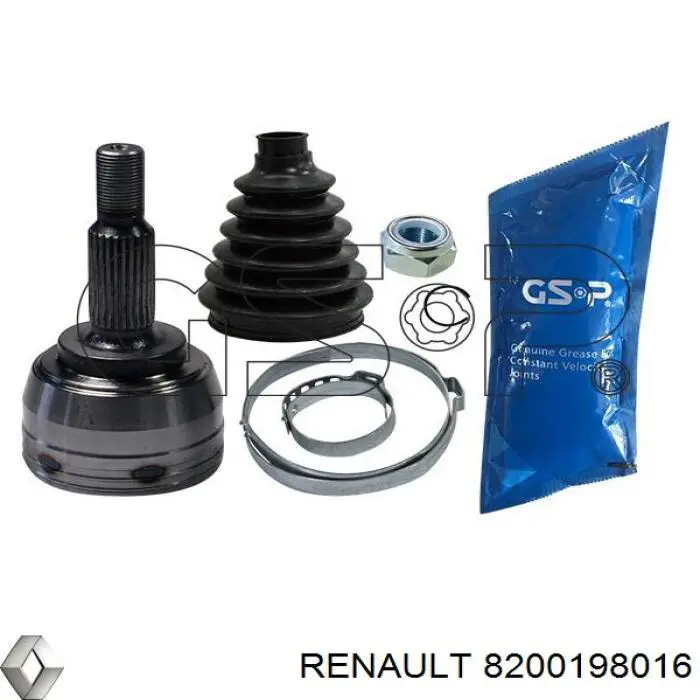 8200198016 Renault (RVI) semieixo (acionador dianteiro esquerdo)