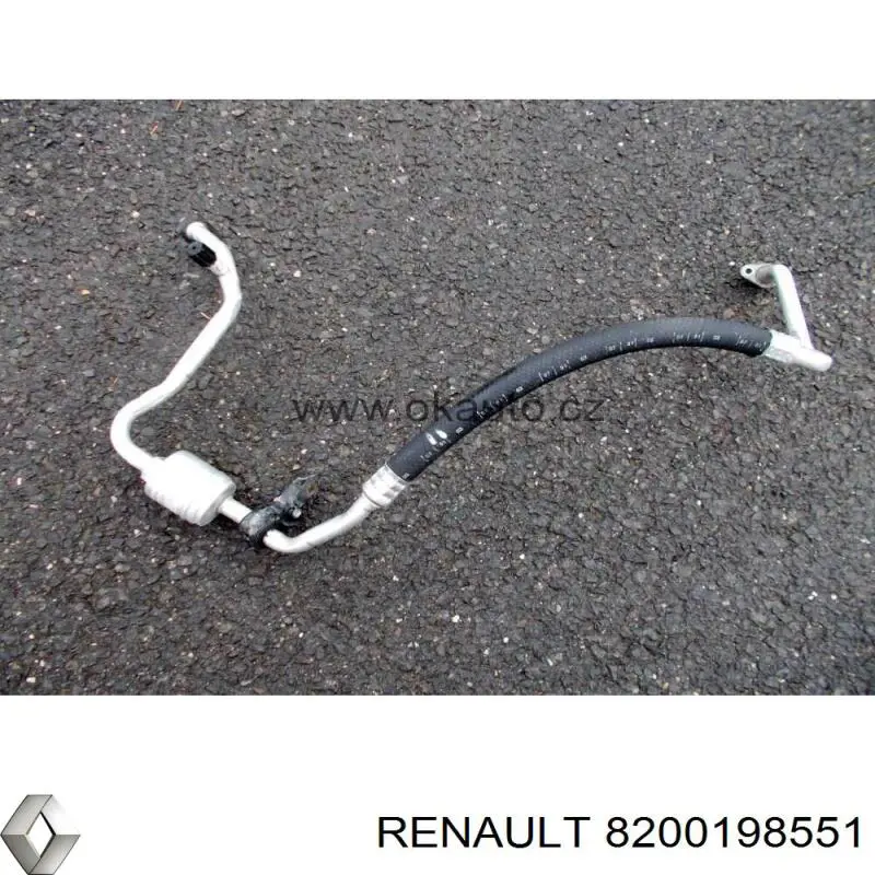 8200198551 Renault (RVI) mangueira de aparelho de ar condicionado, desde o vaporizador até o compressor