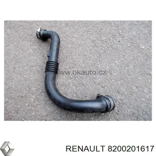 Mangueira (cano derivado) direita de intercooler 8200201617 Renault (RVI)