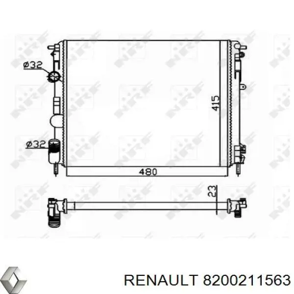 8200211563 Renault (RVI) Радиатор основной