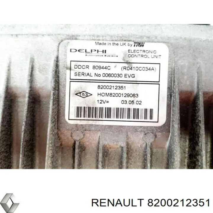 Модуль управления двигателем Renault (RVI) 8200212351