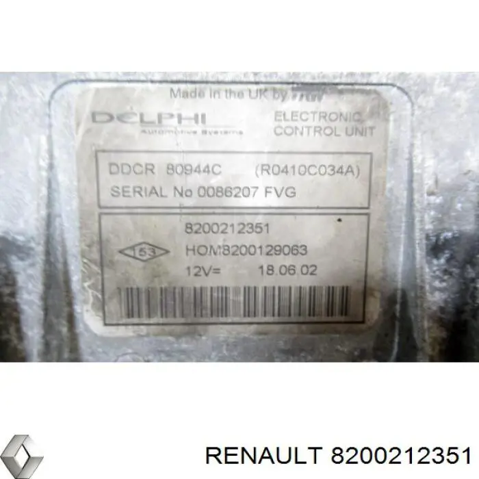 ЭБУ двигателем Renault (RVI) 8200212351 цена, от 47.91 USD