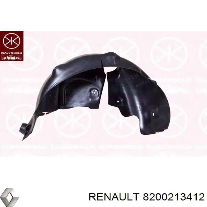 Guarda-barras do pára-lama traseiro direito para Renault Modus (JP0)