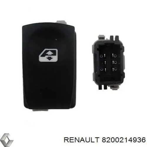 Кнопка подъемника заднего стекла 8200214936 Renault (RVI)