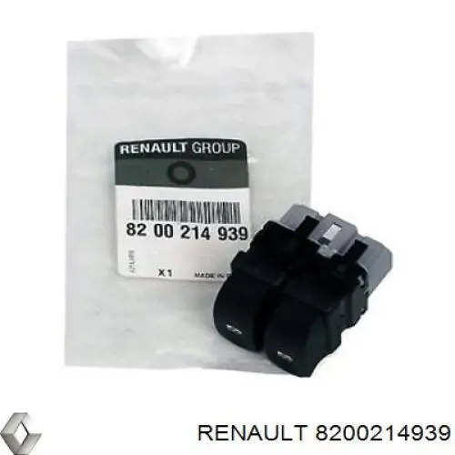 Купить 8200214939 Renault (RVI) Кнопка включения мотора стеклоподъемника передняя левая