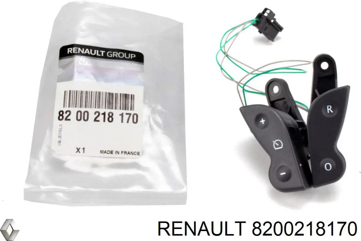 8200218170 Renault (RVI) unidade de interruptores de botão do volante de direção
