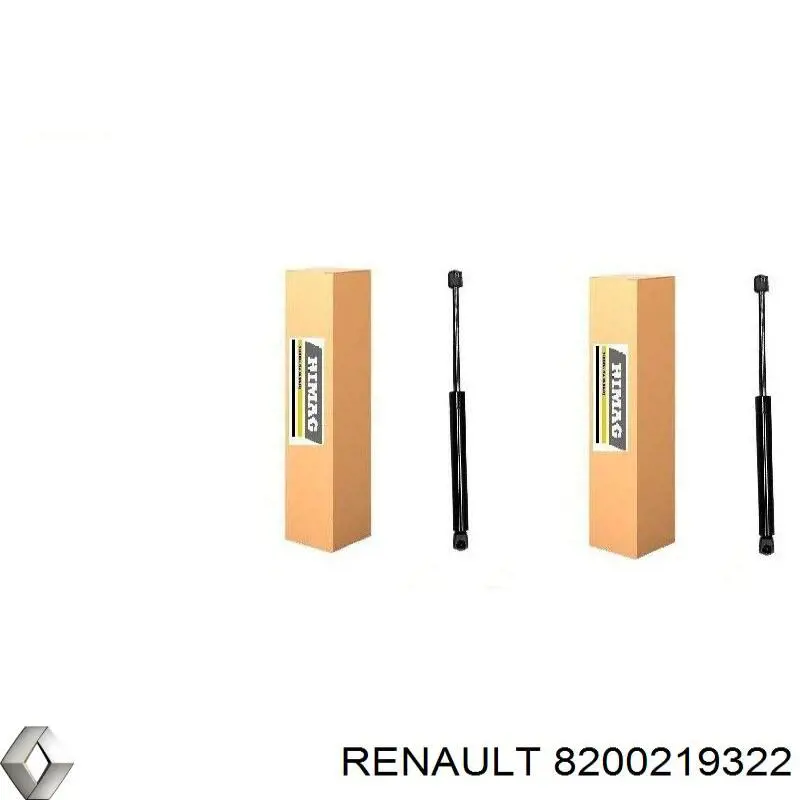 8200219322 Renault (RVI) амортизатор багажника