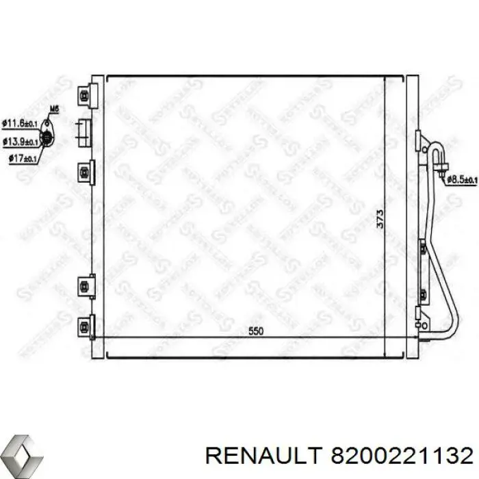 Радиатор кондиционера 8200221132 Renault (RVI)