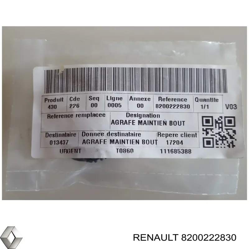 Купить 8200222830 Renault (RVI) 