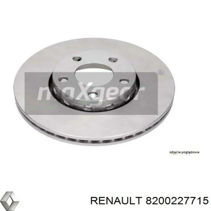 Передние тормозные диски 8200227715 Renault (RVI)