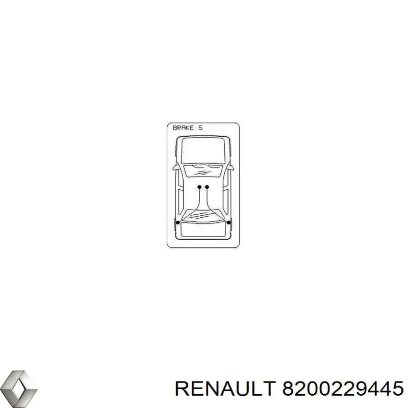 8200229445 Renault (RVI) cabo traseiro direito/esquerdo do freio de estacionamento