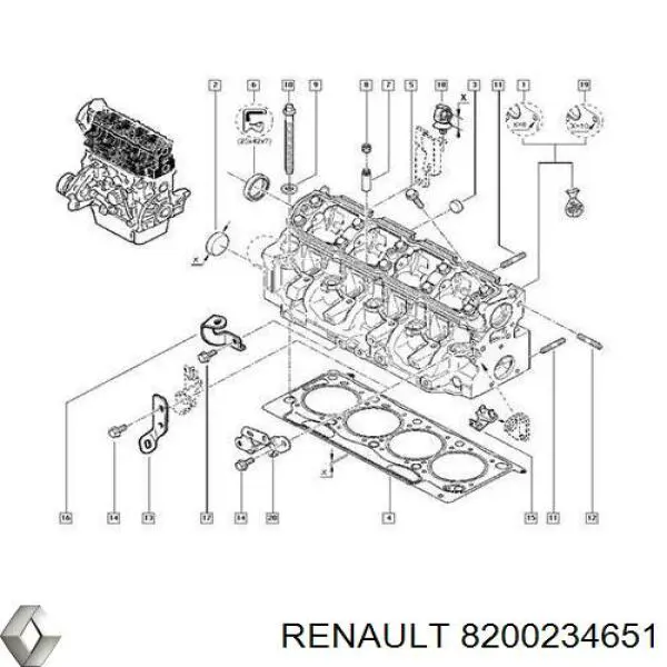 8200234651 Renault (RVI) сальник клапана (маслосъемный, впуск/выпуск)