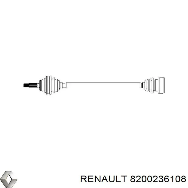 Привод передний левый Renault (RVI) 8200236108 цена, от 72.89 USD