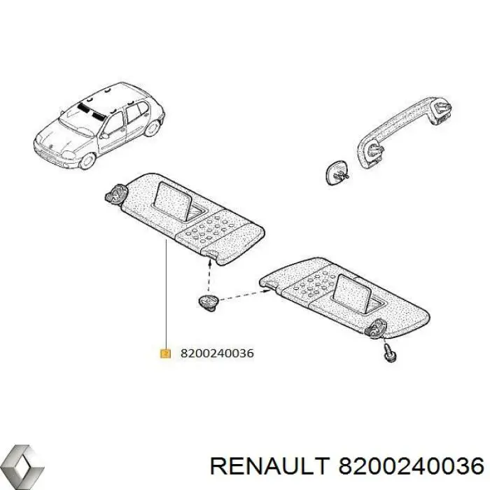 8200240036 Renault (RVI) козырек солнцезащитный