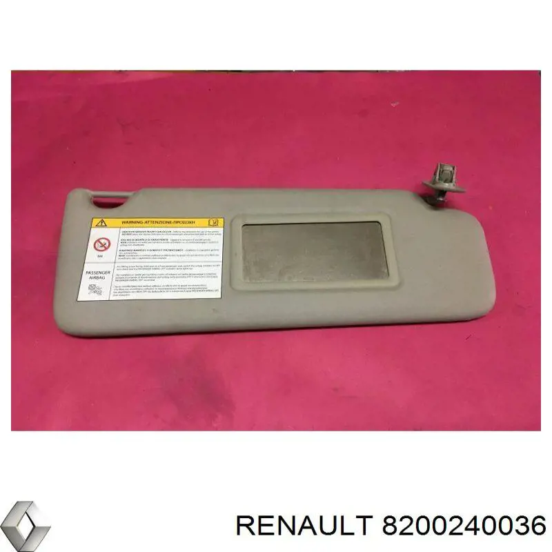 Козырек солнцезащитный автомобиля Renault (RVI) 8200240036 цена, от 28.18 USD