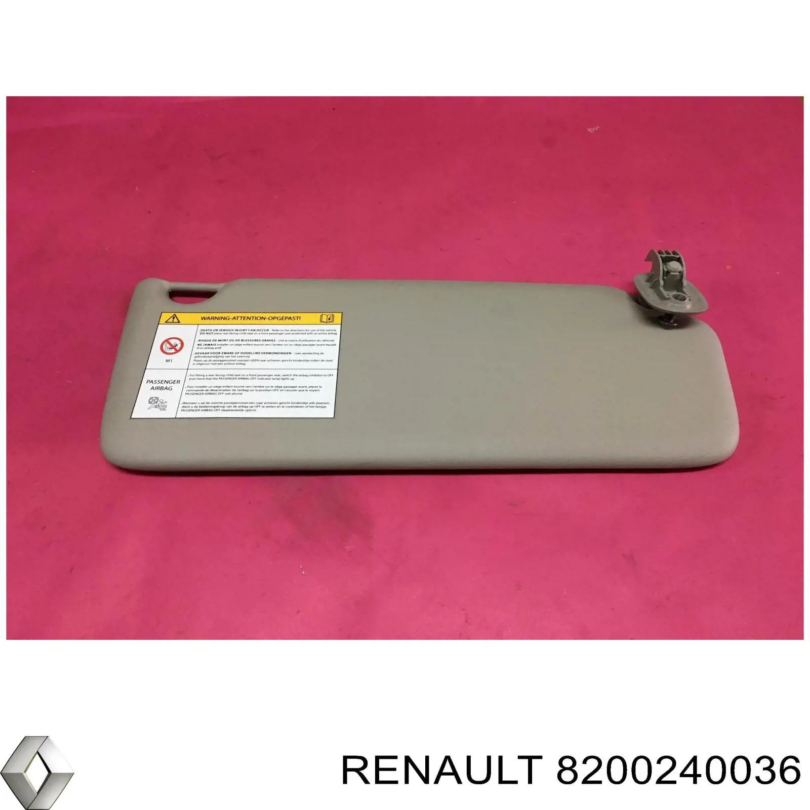 Купить 8200240036 Renault (RVI) Козырек солнцезащитный