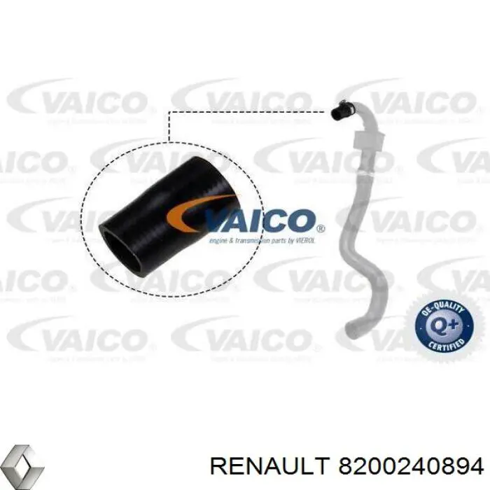 Шланг/патрубок интеркуллера Renault (RVI) 8200240894 цена, от 11.67 USD