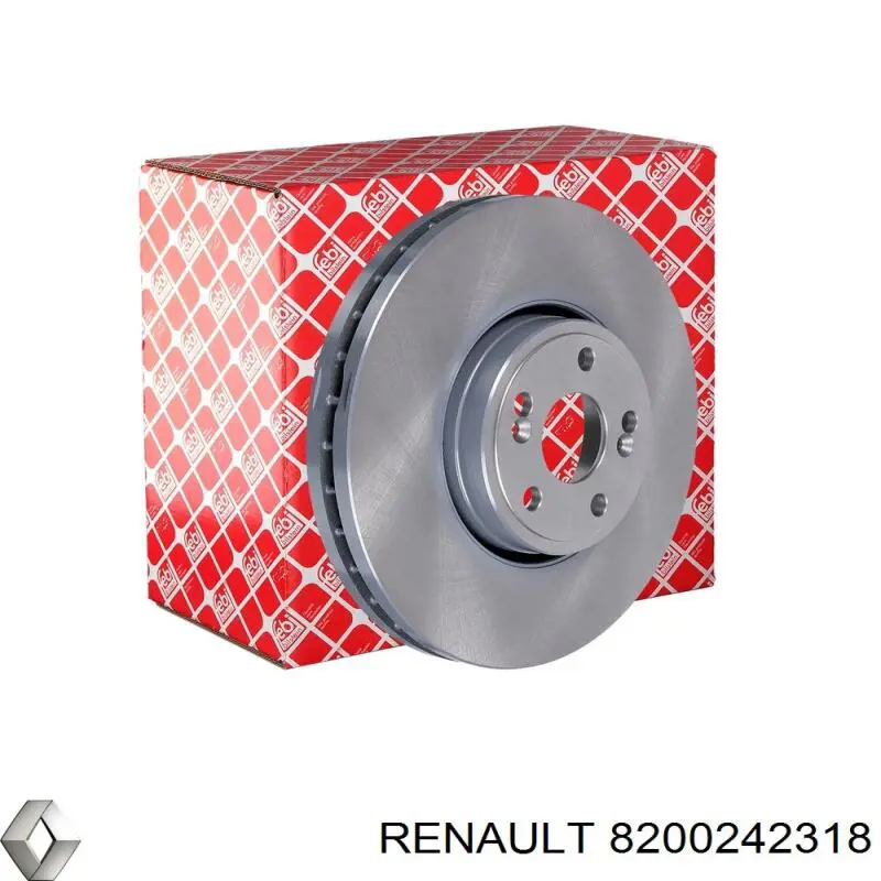 Передние тормозные диски 8200242318 Renault (RVI)