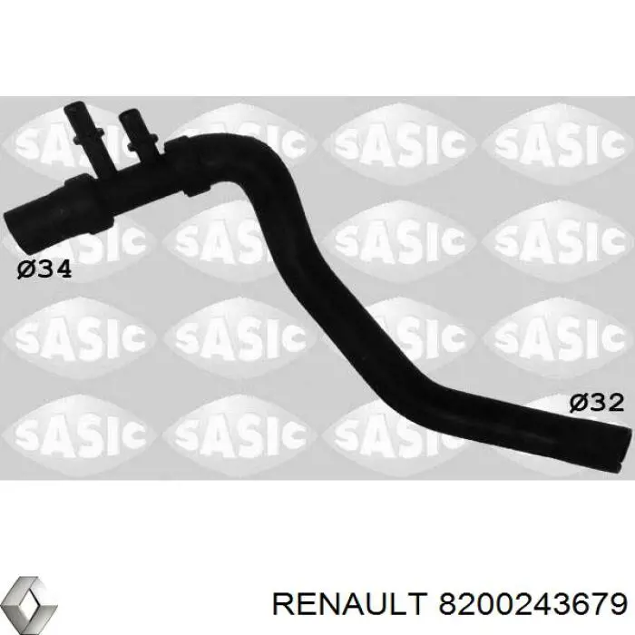 Шланг (патрубок) радиатора охлаждения нижний Renault (RVI) 8200243679