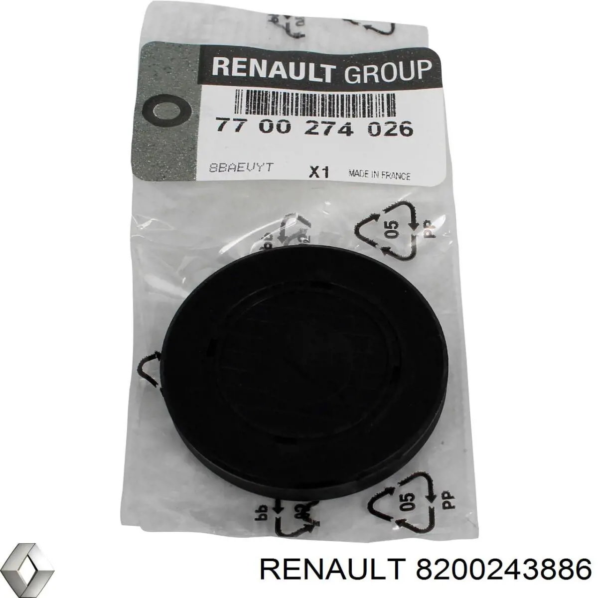 Дроссельная заслонка 8200243886 Renault (RVI)