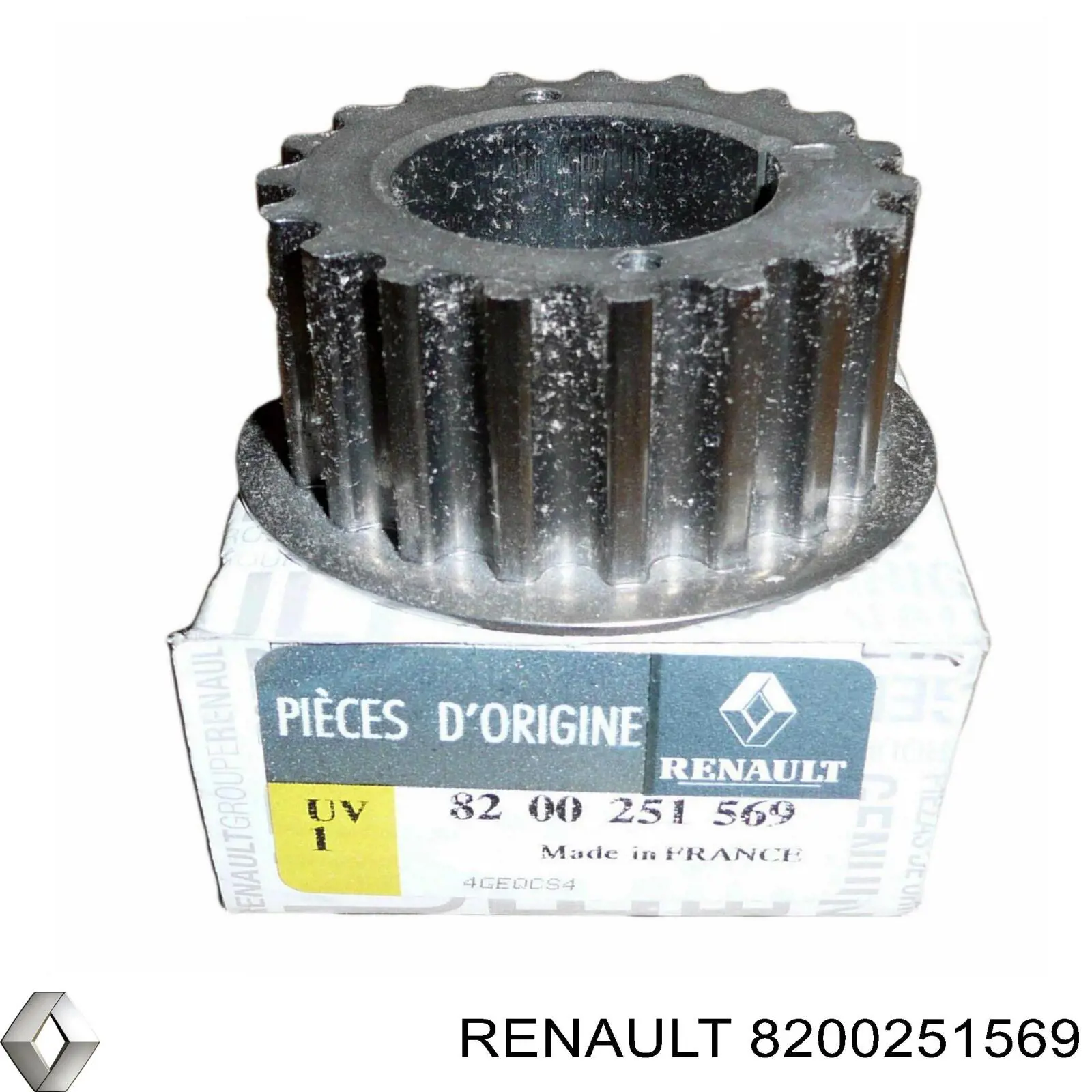 8200251569 Renault (RVI) звездочка-шестерня привода коленвала двигателя