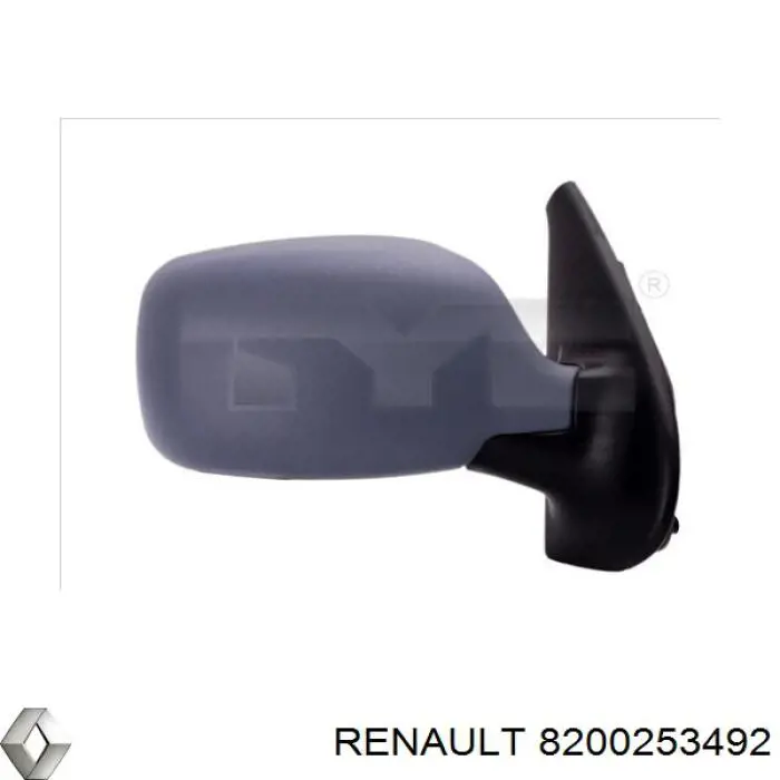 8200253492 Renault (RVI) espelho de retrovisão esquerdo