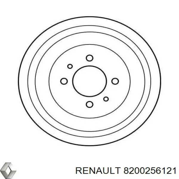 Барабан тормозной задний Renault (RVI) 8200256121 цена, от 35.45 USD