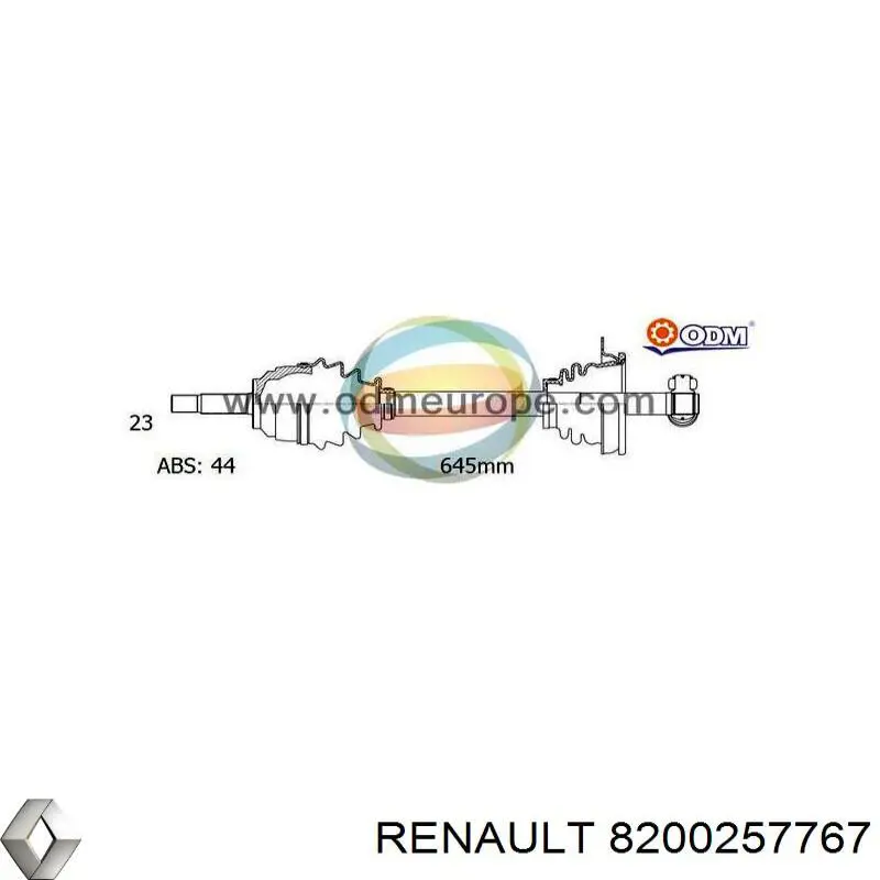 7711135155 Renault (RVI) Полуось передняя, правая