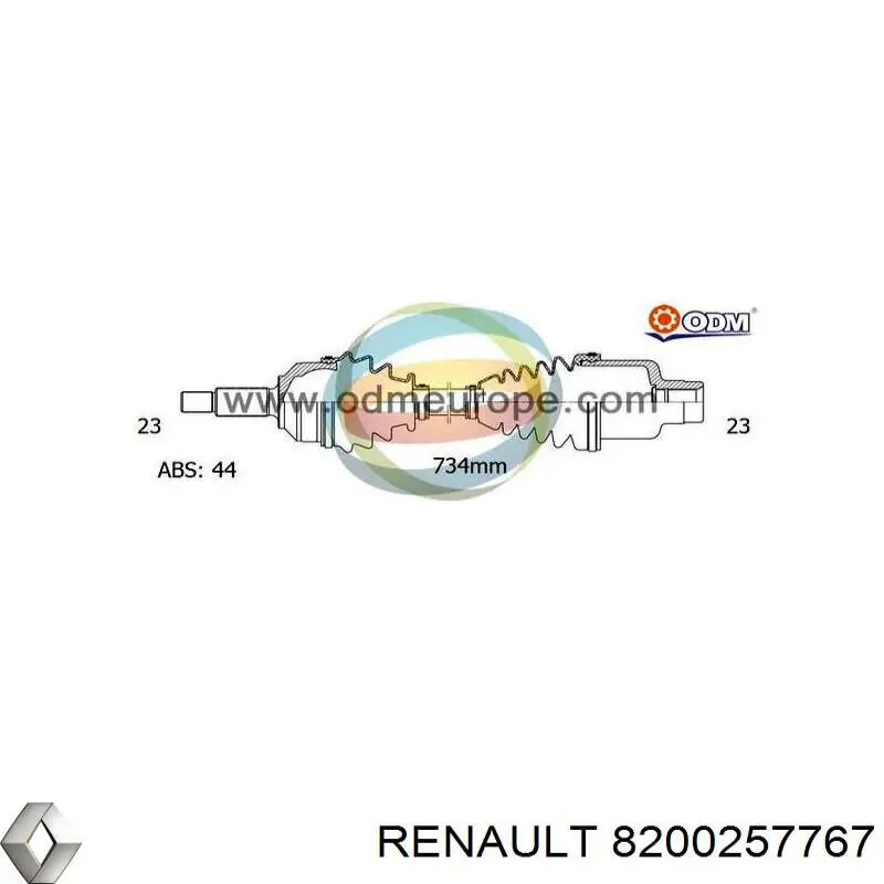 Купить 7711135155 Renault (RVI) Вал приводной правый