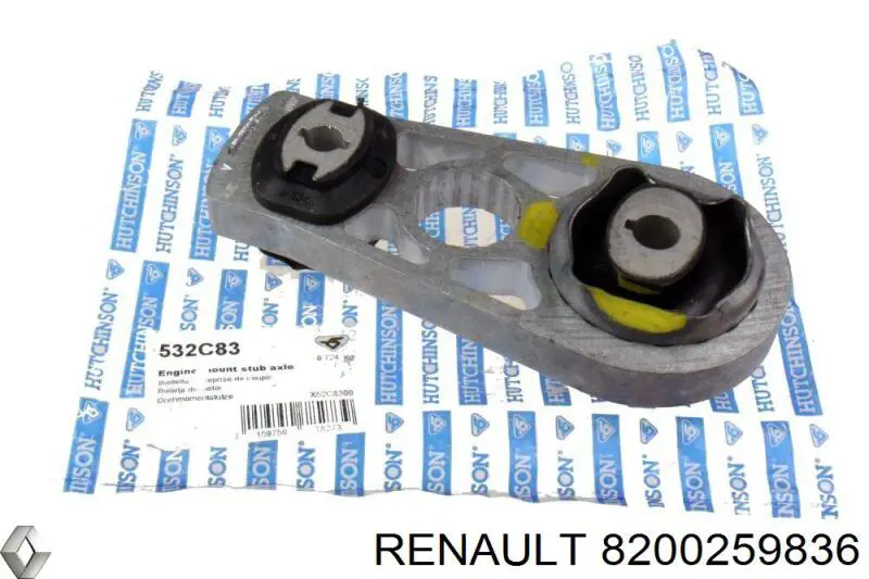 Soporte de motor trasero 8200259836 Renault (RVI)