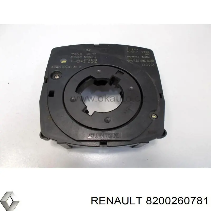 Sensor ángulo dirección 8200260781 Renault (RVI)