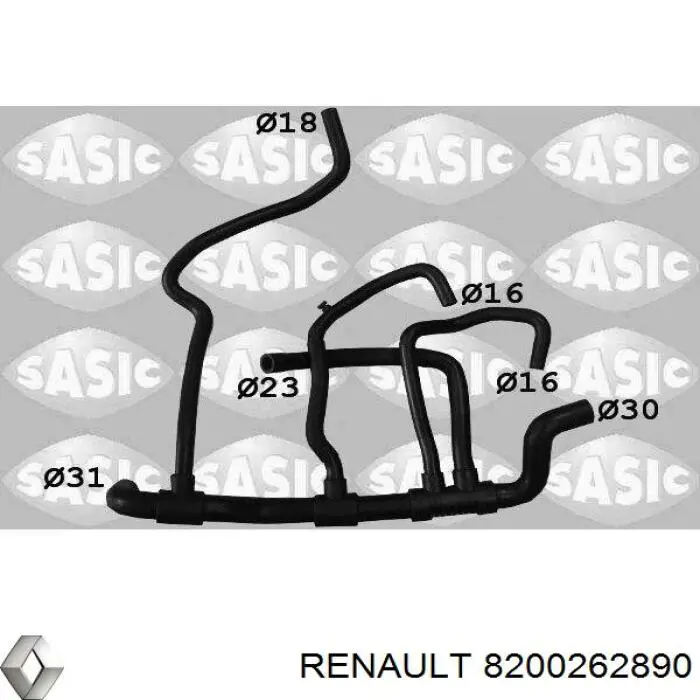 Шланг (патрубок) радиатора охлаждения нижний Renault (RVI) 8200262890