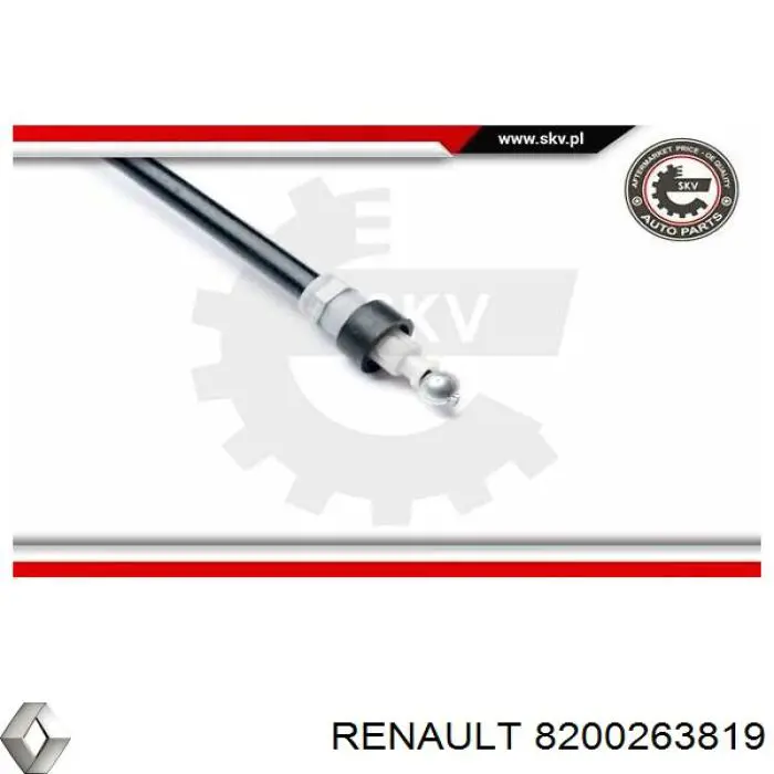 Купить 8200263819 Renault (RVI) Трос стояночного тормоза задний левый
