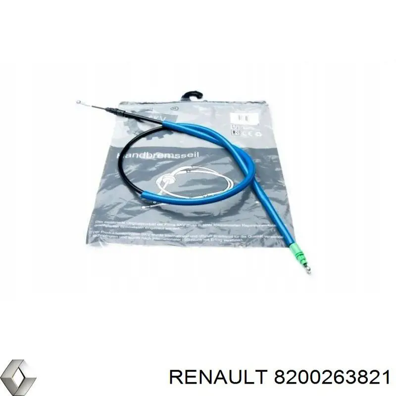 Трос стояночного тормоза задний правый Renault (RVI) 8200263821 цена, от 30.36 USD