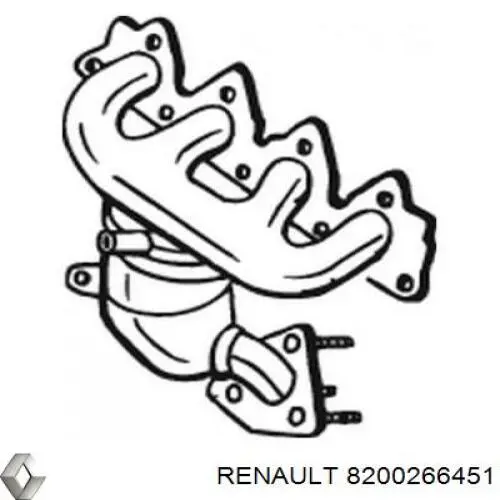 8200266451 Renault (RVI) Газопроводы (коллектор выпускной)