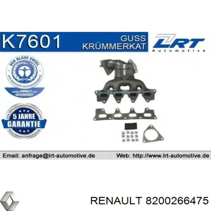 8200266475 Renault (RVI) коллектор выпускной