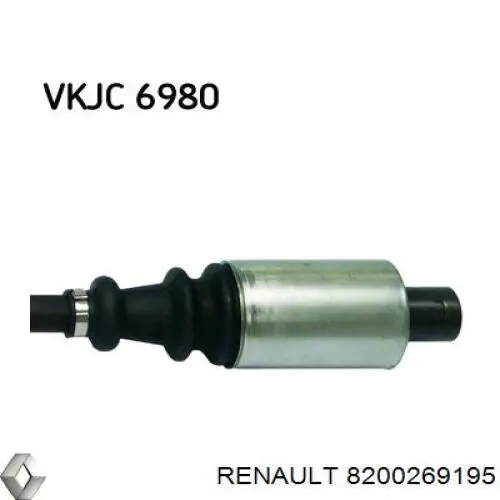 Полуось (привод) передняя правая 8200269195 Renault (RVI)