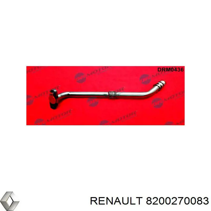 Трубка (шланг) отвода масла от турбины Renault (RVI) 8200270083 цена, от 31.09 USD