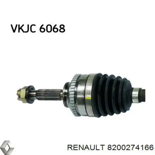 Правая полуось 8200274166 Renault (RVI)