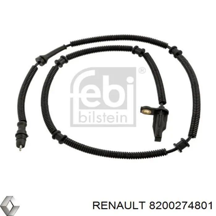 Sensor ABS trasero 8200274801 Renault (RVI)