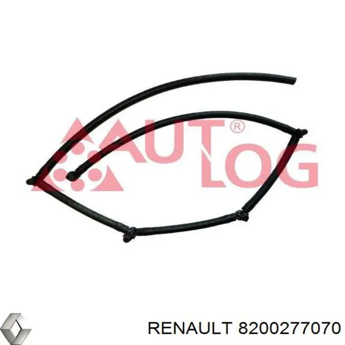 Трубка топливная, обратная от форсунок Renault (RVI) 8200277070